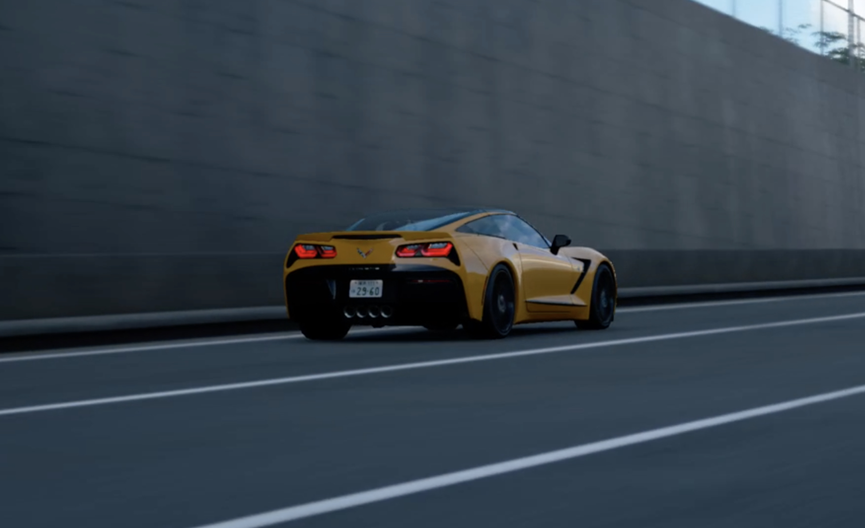 CHEVROLET CORVETTE C7 BLACK DIVIDE 施工写真