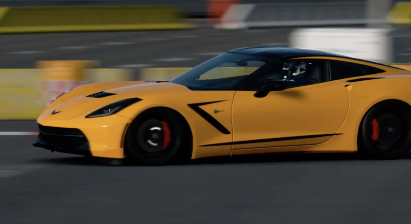 CHEVROLET CORVETTE C7 BLACK DIVIDE 施工写真
