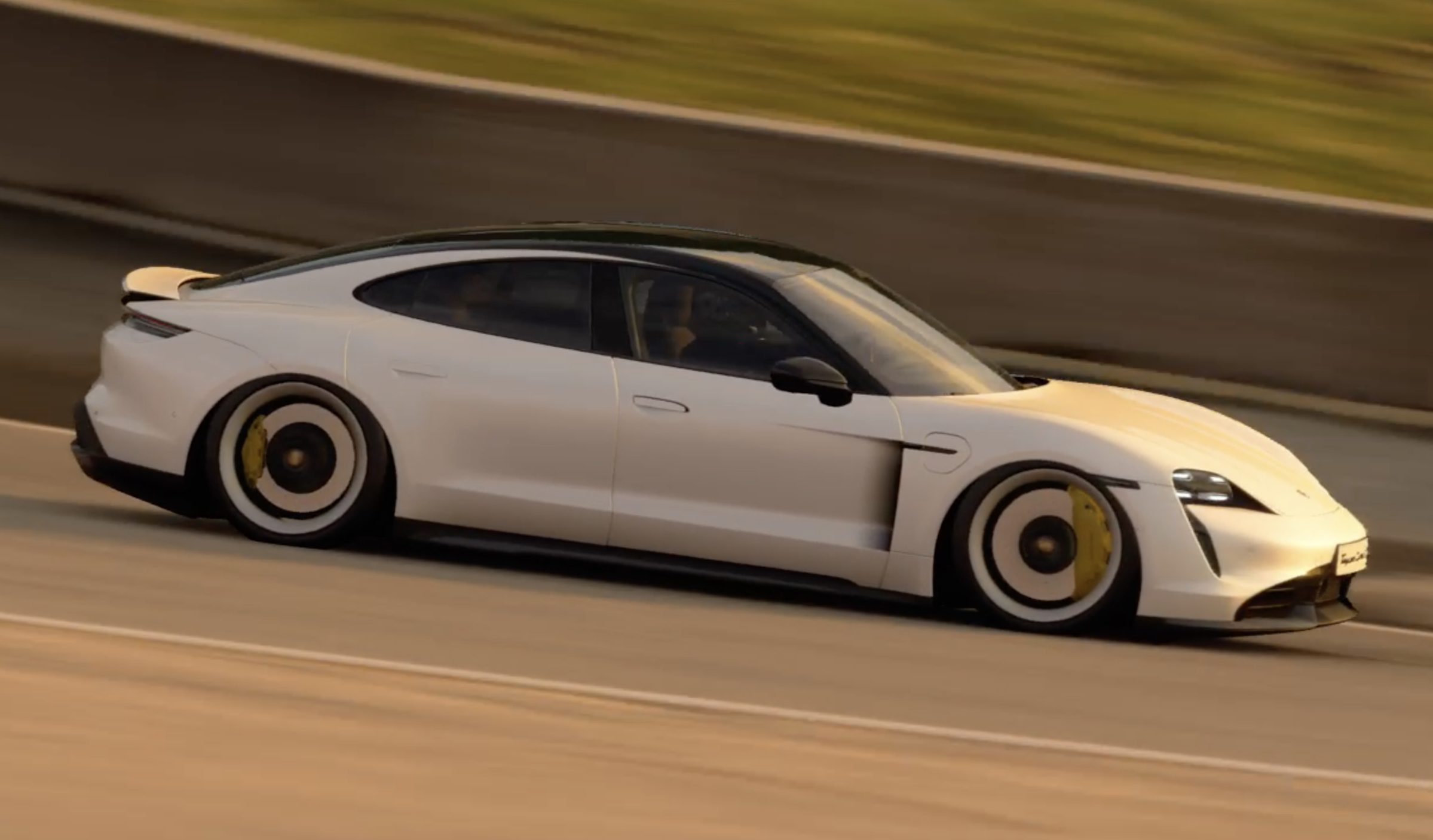 PORSCHE Taycan BLACK DIVIDE 施工写真