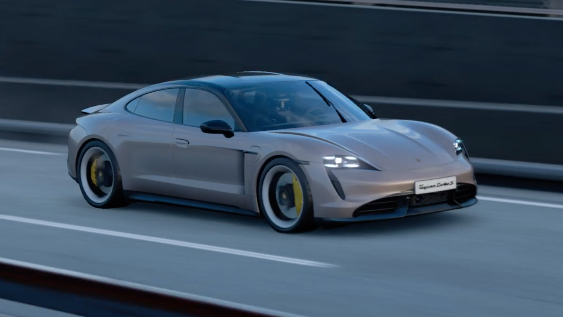 PORSCHE Taycan BLACK DIVIDE 施工写真
